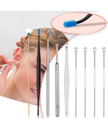 Stainless Steel Ear Wax Cleaning Tool Set - Innovative Spring Design for Gentle and Effective Ear Cleaning - One Size Fits All - Buy Online on GoSupps.com