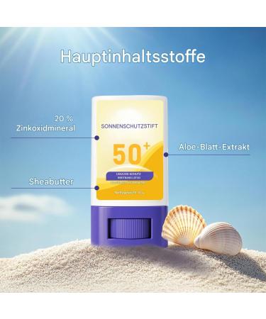  Generisch Sunscreen Stick for Face Waterproof Sun Protection SPF 50 - Non Greasy UV Protection for Beach Holiday and Outdoor Sports - Buy Online on GoSupps.com