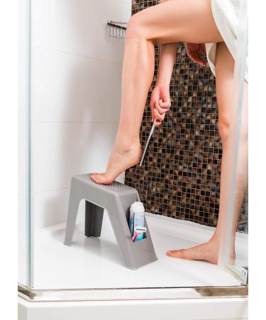 Demi's Home Grey Shower Foot Rest - Pedicure Foot Rest (Supplies Not Included) - Buy Online on GoSupps.com