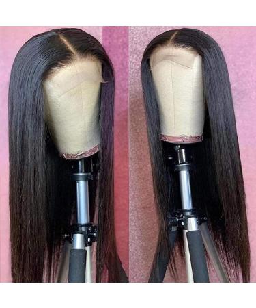 30 Inch Brazilian Virgin Straight Human Hair Lace Front Wig for Black Women | Pre Plucked with Baby Hair | Natural Hairline | 150% Density | 4x4 Lace Closure | Pack of 1 - Buy Online on GoSupps.com