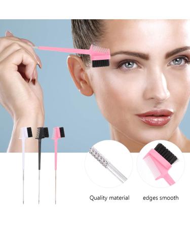 Lurrose 3Pcs Makeup Eyebrow Brush & Mascara Comb - Portable Double Ended Eye Tool for Women & Girls | Beauty Cosmetic Essentials - Buy Online on GoSupps.com