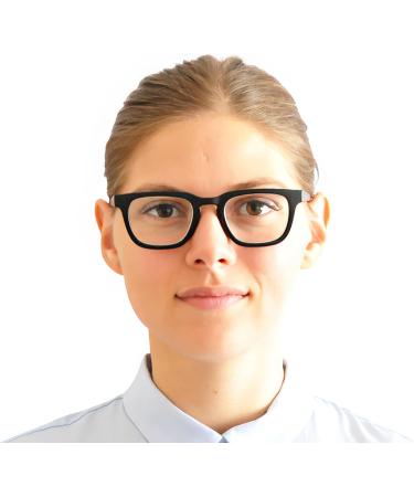 Shop Mini Anti Blue Light Glasses - Rectangular Thick Frame Free Case 1.5 Diopters for Men & Women - Durable Black Plastic - Buy Online on GoSupps.com