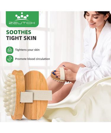 Premium Dry Brushing Body Brush Set for Lymphatic Drainage and Cellulite Treatment - Boar Bristle Brushes for Glowing Skin - 5 Pack - Buy Online on GoSupps.com