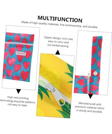 BUGUUYO 2 Pcs Pad Buggy Bag Storage Tote | Lip Gloss & Menstrual Pad Holder | Outdoor Medicine Bag | Assorted Colors - 18x13.5x0.2cm - Buy Online on GoSupps.com