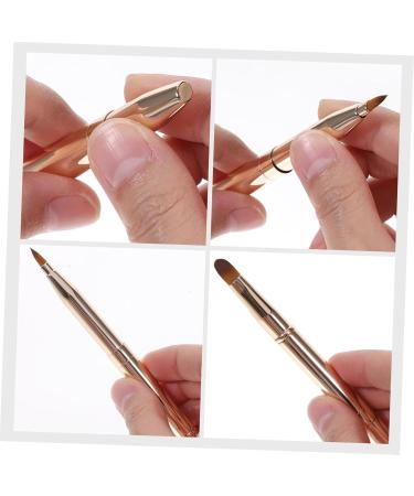 Mipcase Double Ended Lipstick Brush Set - 2pcs Portable Travel Size Blush & Lip Brushes for Ladies | Super Soft Cosmetic Toolkit - Buy Online on GoSupps.com