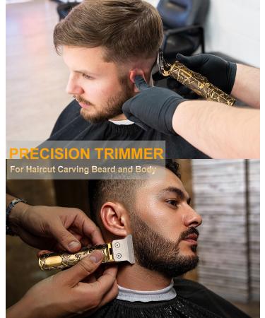 YiLFo Hair Clippers Beard Trimmer Men Precision Detailer Trimmer for Men Cordless with LED Screen Pro T-Blade Gapped Shavers Vintage Grooming Haircut Kit Rechargeable Razor for Barber & Home - Buy Online on GoSupps.com
