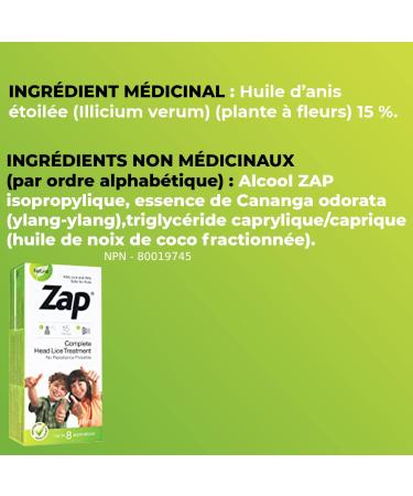 ZAP Spray-On Lotion - Complete Lice Treatment 60 ml - Buy Online on GoSupps.com