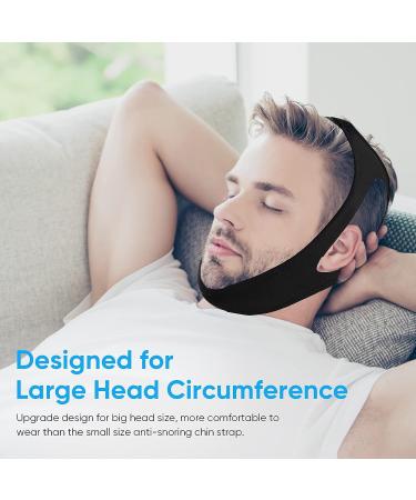 Adjustable Anti Snoring Chin Strap - Effective Solution to Stop Snoring - Unisex Black Design - Buy Online on GoSupps.com