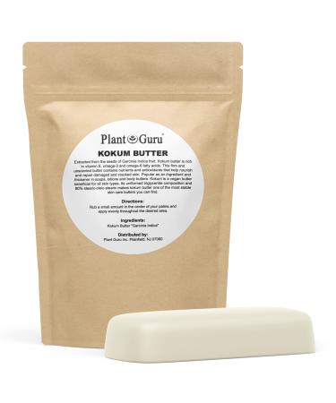 Raw Kokum Butter 8 oz. Bar 100% Pure Natural - Great for Skin Body and Hair Moisturizer DIY Creams Balms Lotions and Soap Making.