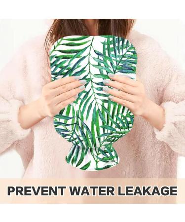 NAANLE Hot Water Bottle with Palm Leaf Cover | 2L Large Heat & Cold Therapy for Pain Relief & Menstrual Cramps - Buy Online on GoSupps.com