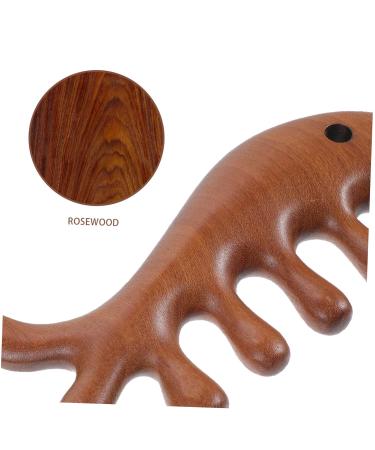 Magiclulu Sandalwood Comb Set - 4 Piece Fish Form Gua Sha Facial Massage Tools & Wooden Combs for Natural Skincare - Buy Online on GoSupps.com