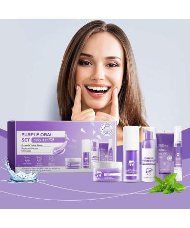 Purple Toothpaste Whitening Purple Corrector Toothpastes Purple Teeth Whitening Whitening Sensitive Teeth Toothpaste Deep Clean Formula Removes Tooth Stains (Set Mint) - Buy Online on GoSupps.com