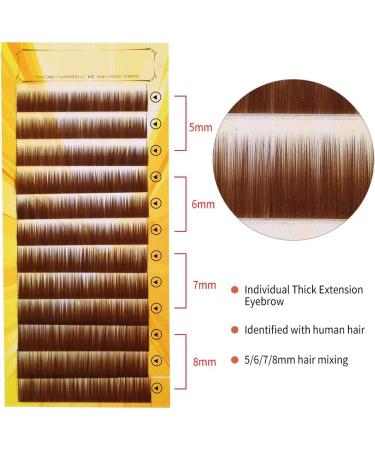  Akozon Akozon Dark Brown Blended False Eyebrow Extensions False Eyebrow Enhancer Individual Eyebrows 5-8mm - Buy Online on GoSupps.com