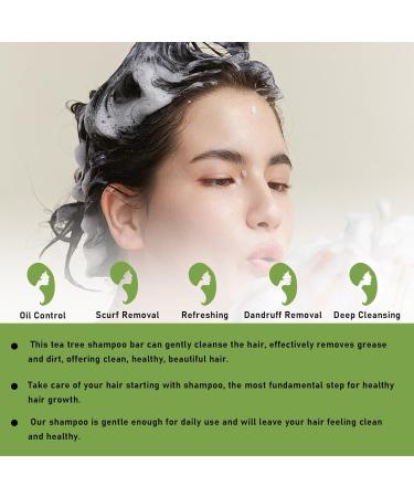 Tea Tree Shampoo Bar Rosemary Tea Tree Oil Bar for Hair Growth Cleanse Moisturize Nourish Natural Shampoo Bar for Itchy & Dry Scalp Suitable for All Hair Types 60g/2.1oz - Buy Online on GoSupps.com