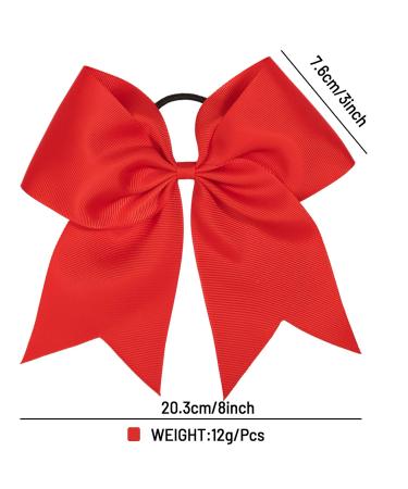 Whales Red Hair Loops - 2-Piece Big Ripband Elastic Hair Bands | Cheer Bows & Ponytail Holders for Girls & Toddlers - Buy Online on GoSupps.com