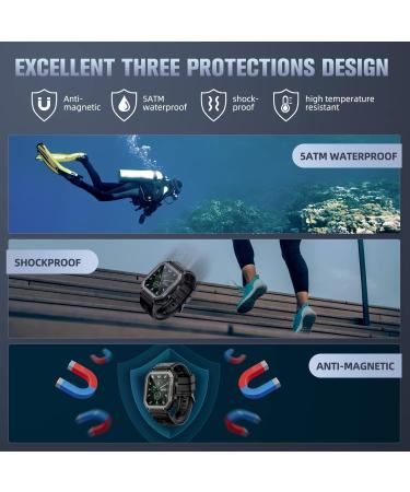 ZYCZWL Military Smart Watch for Men | Bluetooth Call | Tactical Outdoor Sports | 5ATM Waterproof | Fitness Tracker | Black - Buy Online on GoSupps.com