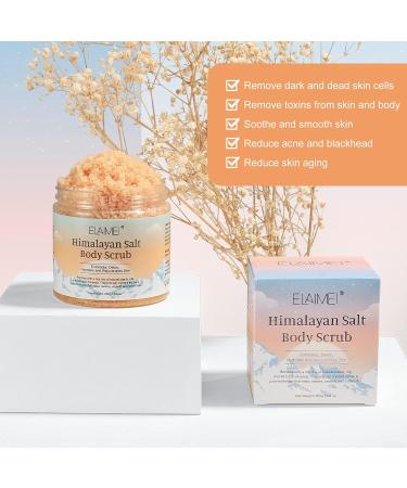Himalayan Salt Body Sugar Scrub - Exfoliating Hand & Face Cleanser for Acne Dead Skin Removal | Moisturizing Bump Eraser Scrub 8.8 oz - Buy Online on GoSupps.com