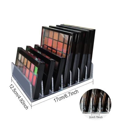 Acrylic Clear Eyeshadow Palette Organizer - 7 Sections - Makeup Organizer for Bathroom Countertops and Vanities - Buy Online on GoSupps.com