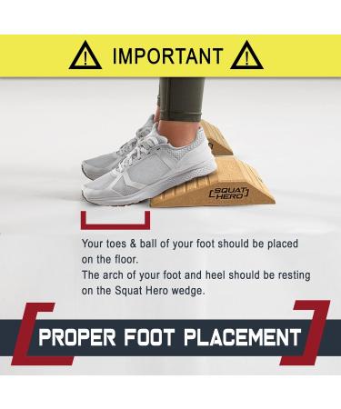 Squat Hero Cork Wedge Block - Non-Slip Sloping Board for ATG Training | Patent Registered Ideal for Knees Over Toes - 2 Pack - Buy Online on GoSupps.com