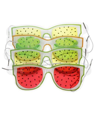 VALICLUD 4 Piece Gel Eye Masks with HotCold Elastic Band for Stress Relief Reduces Puffiness Dark Circles Suitable for Tired Headache