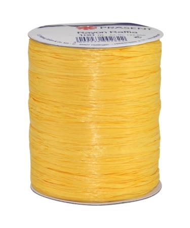 Morex Ribbon Rayon Raffia Fabric Ribbon Spool  100-Yard  Yellow 100 yards Bright Yellow