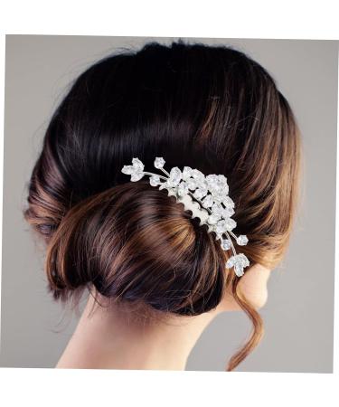 Housoutil Bangs Comb Bangs Hair Clip Pearl Wedding Hairpieces Leaf Wedding Hairpin Hair Combs for Wedding Hair Barrettes for Women Flower Side Comb Bride Accessories Rhinestone Rhinestones - Buy Online on GoSupps.com
