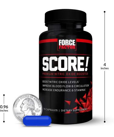 Buy FORCE FACTOR Score! Nitric Oxide Supplement for Men - 2-Pack L-Citrulline & Tribulus Booster for Enhanced Performance - 152 Capsules International Shipping - Buy Online on GoSupps.com