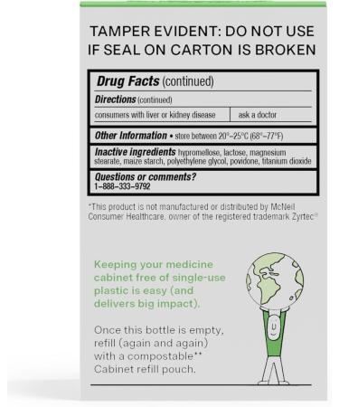 All Day Allergy Relief Cetirizine 10mg - Non-Drowsy Allergy Support | 40 Tablets in Refillable Glass Jar - International Shipping Available - Buy Online on GoSupps.com