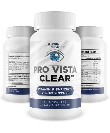 Pro Vista Clear for Eyes - Vitamin B Enriched Vision Support - Our Best Pro Vista Clear Vision Formula Proprietarily Formulated to Naturally Support Eye Health - Vitamin & Mineral Formula - Buy Online on GoSupps.com
