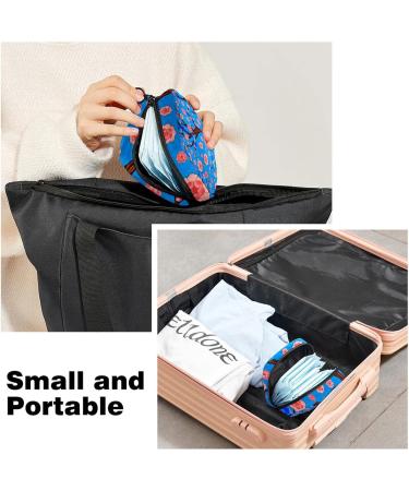 Buy Women's Travel Storage Bag for Menstrual Cup & Makeup Large Capacity Cherry Blossoms & Blue Birds Design - Buy Online on GoSupps.com