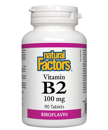 Natural Factors Vitamin B2 Riboflavin 100 mg 90 Tablets