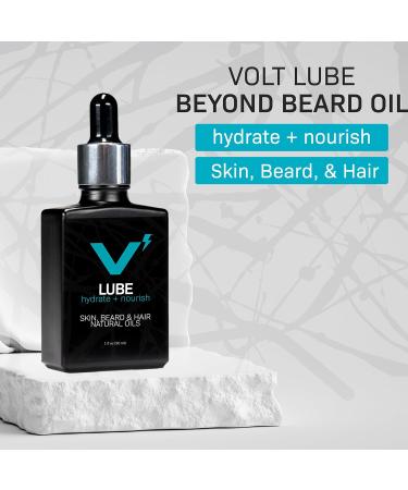 VOLT Lube Men's Beard Oil & Hair Softener | Jojoba & Argan Oil | Unscented | 1 Fl Oz (30 ml) - International Shipping Available - Buy Online on GoSupps.com