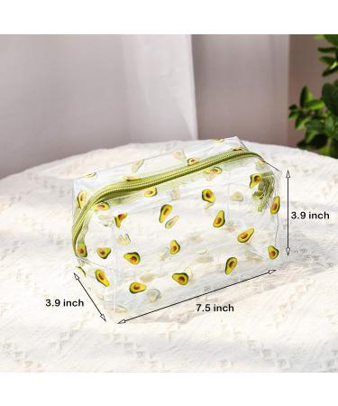 Junneng Cosmetic Bag - Cute Cartoon Motif Transparent Makeup Storage for Women & Girls Ideal for Brushes & Avocado Pencil Case - Buy Online on GoSupps.com