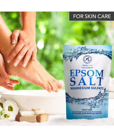 100% Pure Epsom Salt Bath 175 Oz - Concentrated Magnesium Sulphate for Soothing Sore Muscles - Body & Skin Care Relaxant - Buy Online on GoSupps.com