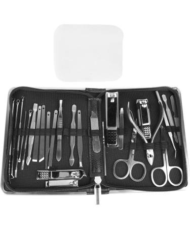 Carbon Steel Manicure Kit Mess and Hygienic Nail Clippers Set Accurate Clipping for Travel Manicure Tools Kit in Black - Buy Online on GoSupps.com