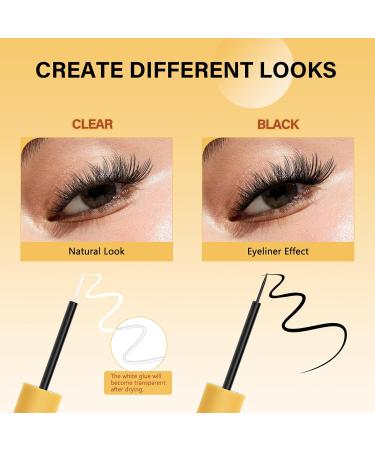 QUEWEL Cluster Eyelashes Glue 5ml - Waterproof & Long Lasting Individual Lash Bonding Adhesive for DIY Extensions - Clear - Buy Online on GoSupps.com