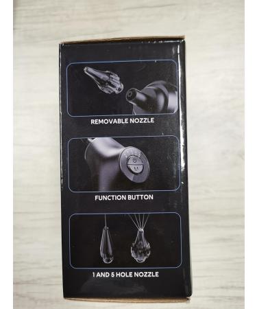 Qimic Water Powered Ear Wax Removal Kit | Electric Irrigation Flushing, 4 Pressure Settings | USB Rechargeable Black - Buy Online on GoSupps.com
