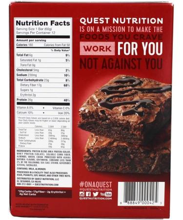 Quest Bar - Chocolate Brownie - 60g - Buy Online on GoSupps.com