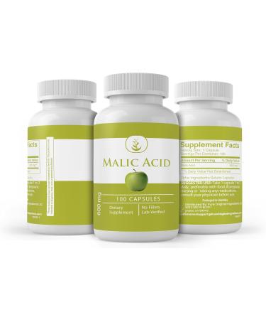 Malic Acid (100 Capsules) Alpha Hydroxy Acid Always Pure Lab Verified 100 Count (Pack of 1) - Buy Online on GoSupps.com