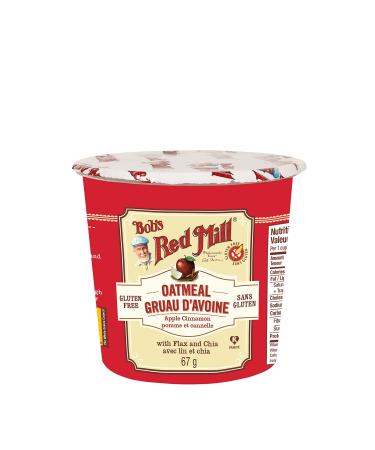 BOB'S RED MILL Gluten Free Oatmeal Cup Apple 67g Apple Cinnamon 67 g (Pack of 1)