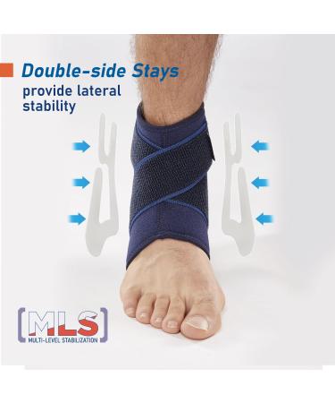 Adjustable Ankle Brace with Compression Strap | Support for Sprained Ankles & Chronic Pain | L/XL - Buy Online on GoSupps.com