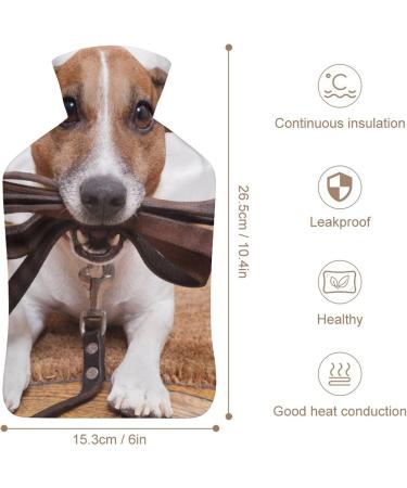 Dog Hot Water Bottle with Plush Cover - Hand Warmer for Adults & Kids | 26.5x15.3cm - International Shipping - Buy Online on GoSupps.com