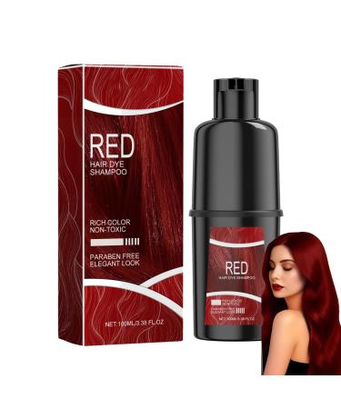 Shampooing Naturel pour Cheveux Rouge Colore Les Cheveux En Quelques Minutes Shampooing Pour Couvrir Les Cheveux Gris Facile Utiliser Rouge