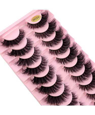 HBZGTLAD 10 Pairs Natural Thick 3D Mink False Eyelashes - Long Makeup Lashes for Beauty & Extension (W024) - International Shipping Available - Buy Online on GoSupps.com