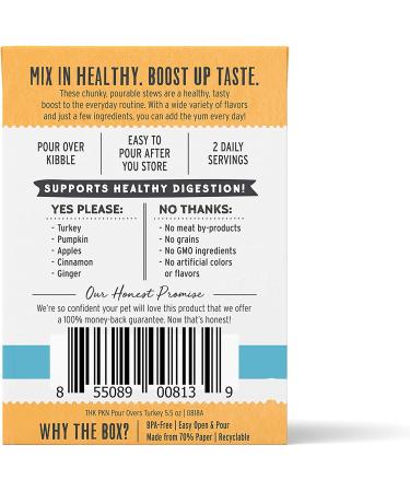 Honest Kitchen Pumpkin POUR OVERS Wet Toppers for Dogs - Turkey Stew, 5.5 oz (12 Pack) - Buy Online on GoSupps.com