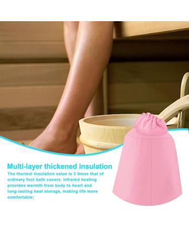 Foot Diving Bucket Cover Thickened Foot Tub for Soaking Feet Full Leg Wrap | Convenient Washbasin Waterproof Tub for Camping Travel Students Pink color - Buy Online on GoSupps.com