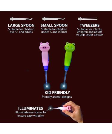 Kids Ear Wax Removal Tool with LED Light - Easy & Safe Earwax Removal - 2 Pack - Buy Online on GoSupps.com