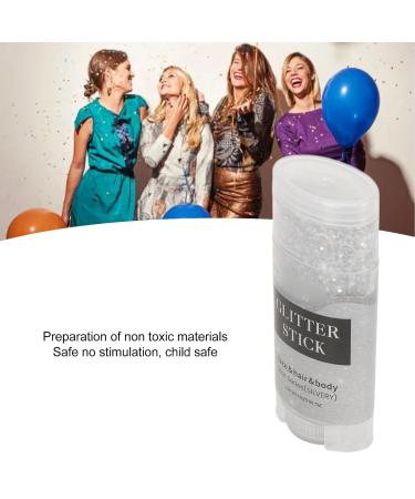 Buy Silver Glitter Stick Gel - Versatile Long Lasting Body Glitter for Parties | Easy to Clean - International Shipping Available - Buy Online on GoSupps.com