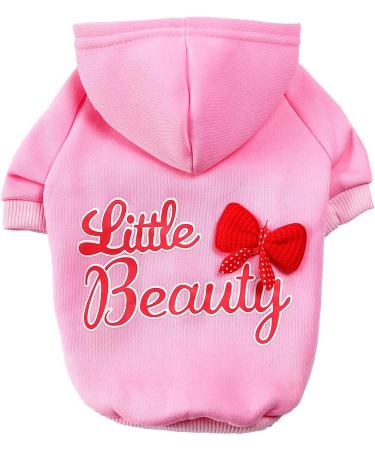 JECIKELON Winter Dog Hoodie Sweatshirts - Warm XXS Clothing for Small Dogs & Puppies | Cute Chihuahua Coat & Cat Costume in Y01-Pink - Buy Online on GoSupps.com