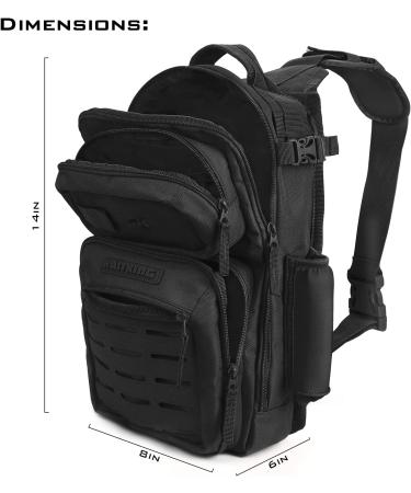 KastKing BlowBak Tactical Fishing Sling Tackle Bag - Lightweight Storage Backpack for Fishing, Hiking, Hunting, Camping - Black - Buy Online on GoSupps.com